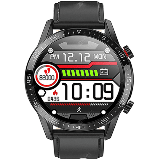 SMARTWATCH L13 Leather Black - Image 3